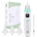 Nasal Aspirator Baby, MYPIN Electric Baby Nose Suckers, Rechargeable Baby Nose Cleaner, Anti-Backflow Nose Vacuum with 3 Suction Levels, 3 Silicone Tips, Light, Music for Infants Toddlers Newborn