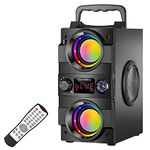 Bluetooth Speaker, 40W(60W Peak) Portable Bluetooth Speakers Wireless Stereo Rich Bass Speakers Built-in 8000mah Battery with Double Subwoofer Outdoor Party Speakers Support FM Radio