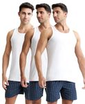 Jockey 8820 Men's Super Combed Cotton Round Neck Sleeveless Vest with Extended Length for Easy Tuck (Pack of 3)_White_M