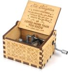 Zesta Kid Wooden Hand Cranked Collectable Engraved Music Box (Dad To Daughter)