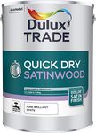 Dulux Trade Quick Dry Satinwood Paint 5L - Pure Brilliant White