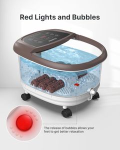 RENPHO Foot Spa Massager – Heated Soak, Brown