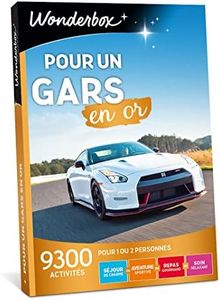 Wonderbox - Coffret Cadeau - Multi Activité - pour Un Gars en Or - 1 Activité 100% Émotion Au Choix pour Lui Week-End, Restaurant, Sport Ou Bien-être