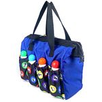 TCOINERY Bingo Dauber Bag Large Capacity Bingo Tote Bag with 8 Pockets Zipper Closure Travel Carrying Case/Makeup Bags for Women, Blue, Large, Bingo Bag