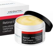 YEOUTH Retinol Eye Cream with Hyaluronic Acid, Hydrating Under Eye Cream for a Refreshed Appearance, Retinol Cream for Face, Eye Care 2oz