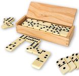 Traditional Dominoes Set | Luxury Dominos in Wooden Case For Kids & Adults Board Games