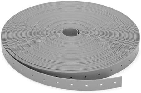 Plastic Hanger Strap 3/4 Inch x 100 Feet Reinforced Flexible Hanger Strap for Pipe & Ducts Securing in Plumbing & HVAC, Gray