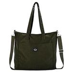 VASCHY Corduroy Tote Bag for Women,