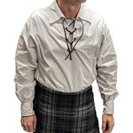 UT Kilts Jacobite Ghillie Shirt White 3X-Large (3X-Large, White)