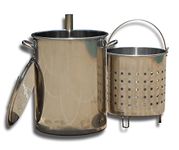 King Kooker KK30SRP 30 Quart Stainless Steel Turkey Skewer Pot with Basket & Lid