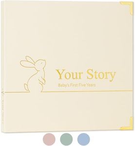 Baby Book Keepsake Boy or Girl Timeless Baby Memory Book First 5 Years for Baby Shower Gender Neutral Baby Scrapbook New Mom Gift Baby Journal from Birth to Age 5 Milestone Book Beige
