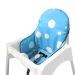 ZARPMA Seat Covers Cushion for Ikea Antilop Highchair,Washable Foldable Baby Highchair Cushion Cotton Padded Insert for Ikea Child Chair (Blue)