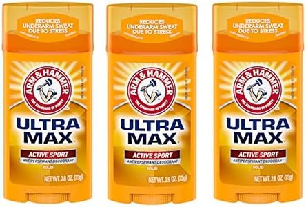 Arm and Hammer Ultra Max Solid Antiperspirant Deodorant Active Sport 80ml (Pack of 3)