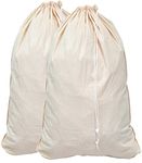 SimpleHouseware Natural Cotton Laundry Bag, Set of 2, (71 x 91 cm, Extra Large)