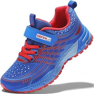 UBFEN Kids Sneakers Boys Girls Tennis Shoes for Running Athletic Walking Gym Sports Lightweight Breathable B Blue