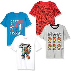 Spotted Zebra Boys' Toddler Disney Star Wars Short-Sleeve T-Shirts, 4-Pack Marvel Heroes, 4T