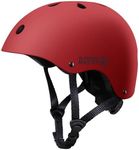 OutdoorMaster Kids Skateboard Cycling Helmet-Certified Adjustable Multi-Sports Helmet with Removable Liners for Skateboarding Skating Scooter (Red, Medium: 52-56cm / 20.5"-22")