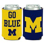 NCAA Michigan Wolverines Go Blue 1 Pack 12 oz. 2-Sided Can Cooler