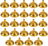 Juvale 24 Pack Mini Flag Holder Stands for Small 4x6 Flags, Office Desk, Table Centerpieces, Party Supplies, and Decorations (Gold, 2.1 x 1.5 In)