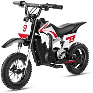 ECOLEAP K1 Kids Electric Dirt Bike 36V Motorcycle,16MPH Fast Speed 14 Mile Long-Range,700W Peak 3-Speed Modes Electric Bike for Kids Ages 3-10 (Cherry Red)