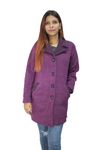 Matelco Womens Woollen Collared Coat/Cardigan (L, Purple)