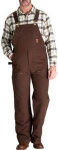 CHRONOLINE Men's Sturdy Canvas Bib Overalls Multi Pockets Utility Workwear | water-repellent canvas mens overalls with adjustable shoulder straps and tool pockets for everyday work and layering