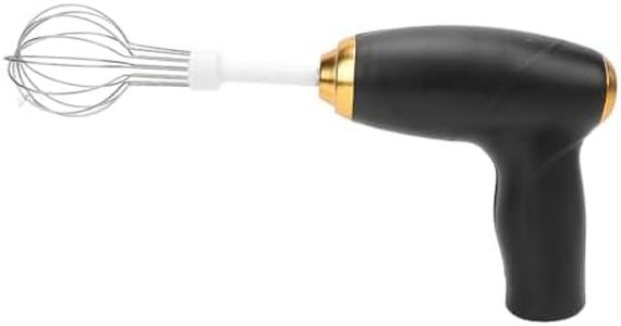 Phefop Hand Mixer, Cordless Electric Handheld Mixer USB Rechargeable with 1200mAh Battery, for Whipping Cream Mixing Batter Baking Cooking (Black)