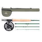 Maxcatch Premier Fly Fishing Rod with Avid Fly Reel and Rod Case: 3/4, 5/6, 7/8-weight Rod and Reel Combo (Black, 9ft5wt Rod+5/6wt Reel)