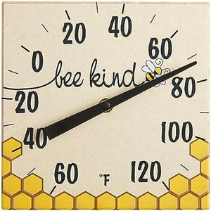 Taylor Bee Kind Indoor Outdoor Tabletop Thermometer, Decor for Patio, Pool, or Garage, 8 Inch, Multi-Color