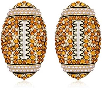 LILIE&WHITE Cute Football Stud Earrings For Women Football Jewelry For Moms Sport Game Earrings Jewelry Gift
