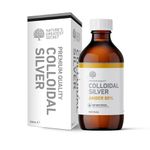 Nature's Greatest Secret Premium Quality Antibacterial Amber 80% Colloidal Silver Bottle 300ml