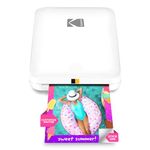 KODAK Step Slim Instant Smartphone Photo Printer - Portable Sleek Color Wireless Mobile Printer -Zink 2x3 Inch Sticky-Back Photos -Print from iOS & Android Devices with Bluetooth w/the Fun App - White