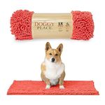 My Doggy Place - Ultra Absorbent Microfiber Dog Door Mat, Durable, Quick Drying, Washable, Prevent Mud Dirt, Keep Your House Clean (Light Coral, Medium) - 31 x 20 Inch