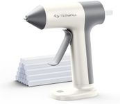 Tilswall 4V Cordless Hot Glue Gun, Rapid 30s Preheat with 20 Premium Glue Sticks (20x140mm), 2000mAh Type-C Rechargeable, Ideal for DIY Crafts, Home Repairs, and Gift Making - White