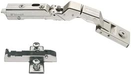 Gedotec Tiomos Mirro Glass Door Hinge for Mirror Doors and Glass Doors | Hinge with Damping | Opening Angle 125° | Made in Germany | 1 Piece Pot Hinge with Mounting Plate