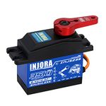 INJORA RC Servo Motor 35 kg Waterproof Brushless Servo Large Torque Digital Servo High Voltage Metal Gear with 25T Servo Arm Horn for 1/10 1/8 RC Car Model