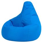 Bean Bag Bazaar Dalton Kids Bean Bag, Blue, Water Resistant, Gaming Chair for Kids, Beanbag for Indoor and Outdoor Use with Filling Included, Childs Chair ideal for Bedroom, Playroom, Garden