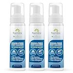 Nurture Rinse Free Foaming Cleanser | Waterless Shower & Bath Wash w/Aloe for Sensitive Dry Skin | Women, Camping, Elderly & Hospital Patients | Perineal Cleansing Foam, Hand & Body Soap 3 Pk