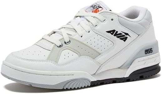 Avia 855 Basketball Sneakers for Men, Low Top Retro Womens or Mens Sneakers for Street or Court, Sizes 4.5 to 15, Blue and White, Green and Cream, or Grey and All White Shoes Men and Woman Sizes,