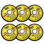 6 x SabreCut SCACD115A 115mm (4.5") x 22.23mm Bore Professional Abrasive Stainless Steel INOX Cutting Angle Grinder Circular Saw Discs Compatible with Bosch Dewalt Makita Milwaukee and Many Others