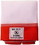 D.Line No Fly Zone Table Food Cover Throw Over Red 98cm Square