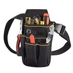 for Hardware Tool Storage Belt Bag Multifunctional Electrician Tool Bag with Portable Oxford Cloth Adjustable Waist Belt Tool Storage Pouch for Electricians,Carpenters,Gardeners(900D) 1PCS(Black)