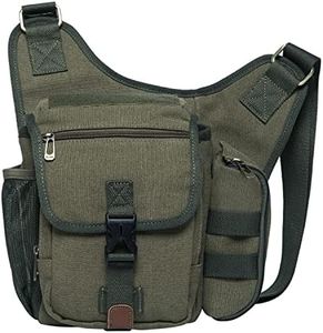 Men's Waist Bag Traveling Hiking Hip Bag Tactical Drop Leg Bag by KAUKKO (3-4-ARMY GREEN)