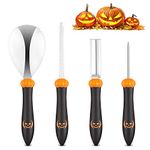 DOJoykey Pumpkin Carving Set, 4pcs Heavy Duty Stainless Steel Pumpkin Carving Tools for Halloween Pumpkin Party Decoration