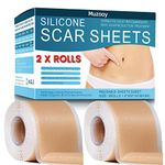 Silicone Scar Sheets (1.6" x 120"- 3meter), Medical Grade Silicone Scar Tape, Scar Removal Strips for Acne, Burn Scars C-Section & Keloid Surgery Scars Sheets Treatment Sheets - 8 Month Supply