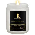 Fresh Roses Scented Candles for Home Scented, White