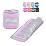 Ankle Weights, Wrist Leg Arm Weight for Women Men Kids with Adjustable Straps, Strength Training Weighted for Jogging Running Walking Gym Workout - 4LBS Pair (2 LB Each Weight) Purple