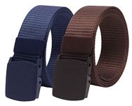 ZORO Unisex Nylon & Canvas Waist Belt For Men & Women, (Pack of 2), Fits on upto 40 inches Waist Size