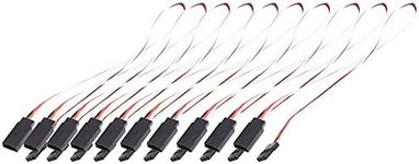 Kiro&Seeu 10Pcs Remote Control Servo Extension Lead Wire Cord Cable Compatible with RC Futaba JR Male to Female 30cm N204