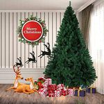 SHATCHI Alaskan Pine Black/Green/White Christmas Bushy Looking Artificial Tree with Metal Stand Xmas Home Décor, PVC, 10Ft/300CM